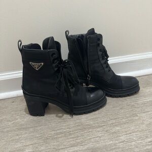 Prada Women's Re-Nylon and Leather Booties
